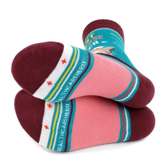Health Care Heroes-Best Nurse- Novelty Socks L/XL - Picture 8 of 9